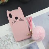 Cat With Puff Pink